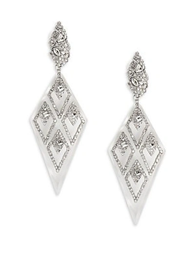 Shop Alexis Bittar Crystal & Lucite Drop Earrings In Silver