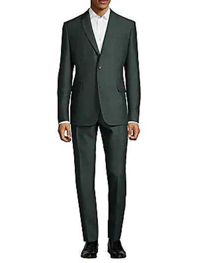 Shop Valentino Notch Lapel Buttoned Suit In Anthracite