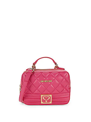 love moschino pink quilted bag