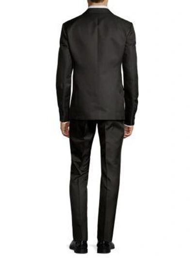 Shop Valentino Peak Lapel Suit In Navy