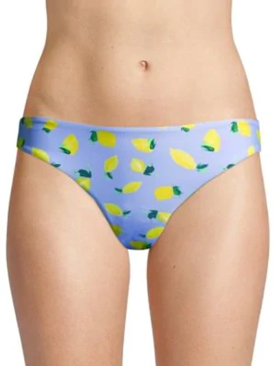 Shop Onia Lily Lemon Toss Bikini Bottom In Lemon Toss Iris Multi