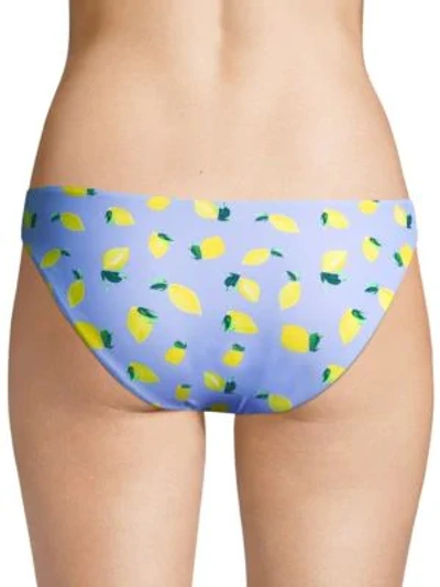 Shop Onia Lily Lemon Toss Bikini Bottom In Lemon Toss Iris Multi