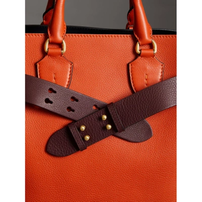 Shop Burberry The Medium Belt Bag Grainy Leather Belt In Deep Claret