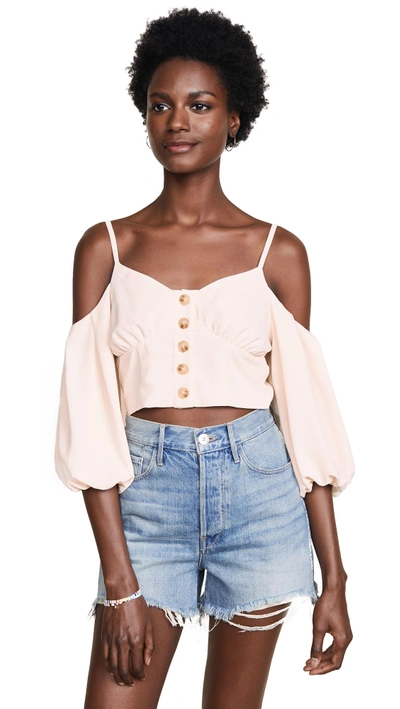 Shop Joa Puff Sleeve Blouse In Ivory