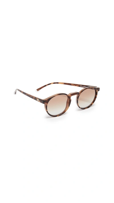 Shop Le Specs Teen Spirit Deux Sunglasses In Tort/brown