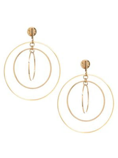 Shop Tory Burch Statement Triple Hoops In Yellow Gold