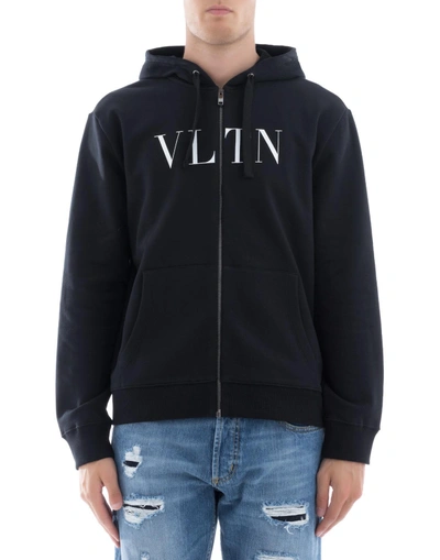 Shop Valentino Black Cotton Sweater