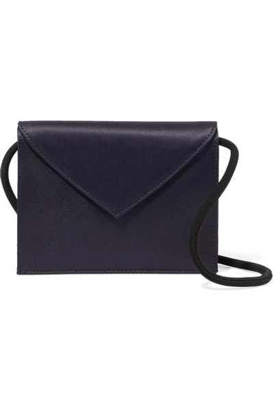 Shop Elizabeth And James Pen Pal Satin Shoulder Bag In Navy