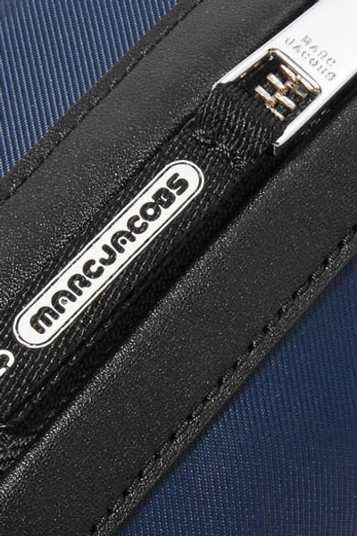 Shop Marc Jacobs Logo-appliquéd Leather-trimmed Canvas Belt Bag