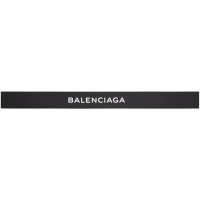 Shop Balenciaga Black Everyday Logo Belt