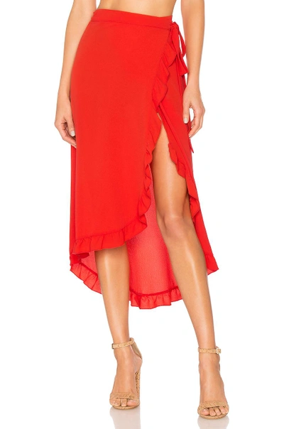 Shop Ellejay Emma Skirt In Red