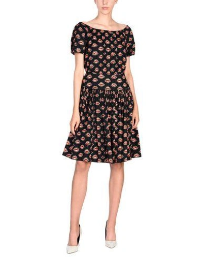 Shop Prada Knee-length Dress In Black