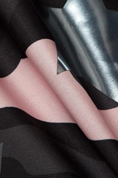 Shop Ultracor Knockout Appliquéd Camouflage-print Stretch Leggings In Black