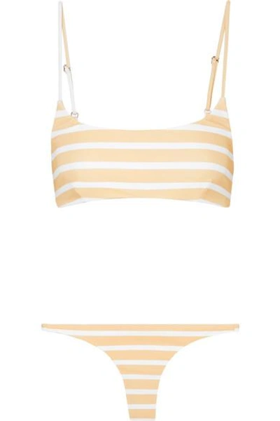 Shop Faithfull The Brand Striped Bikini In White