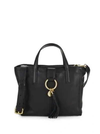 Shop Cole Haan Fantine Leather Shoulder Bag In Black