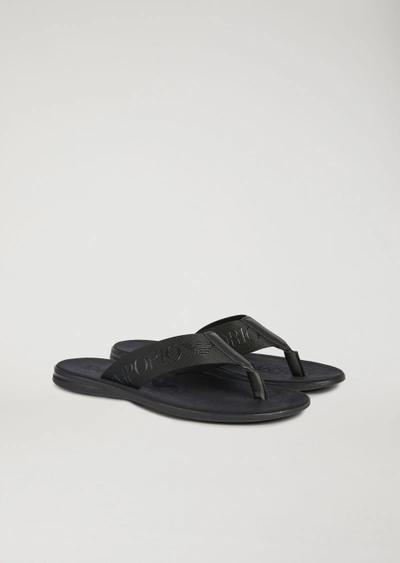 Shop Emporio Armani Flip-flops - Item 11512039 In Black