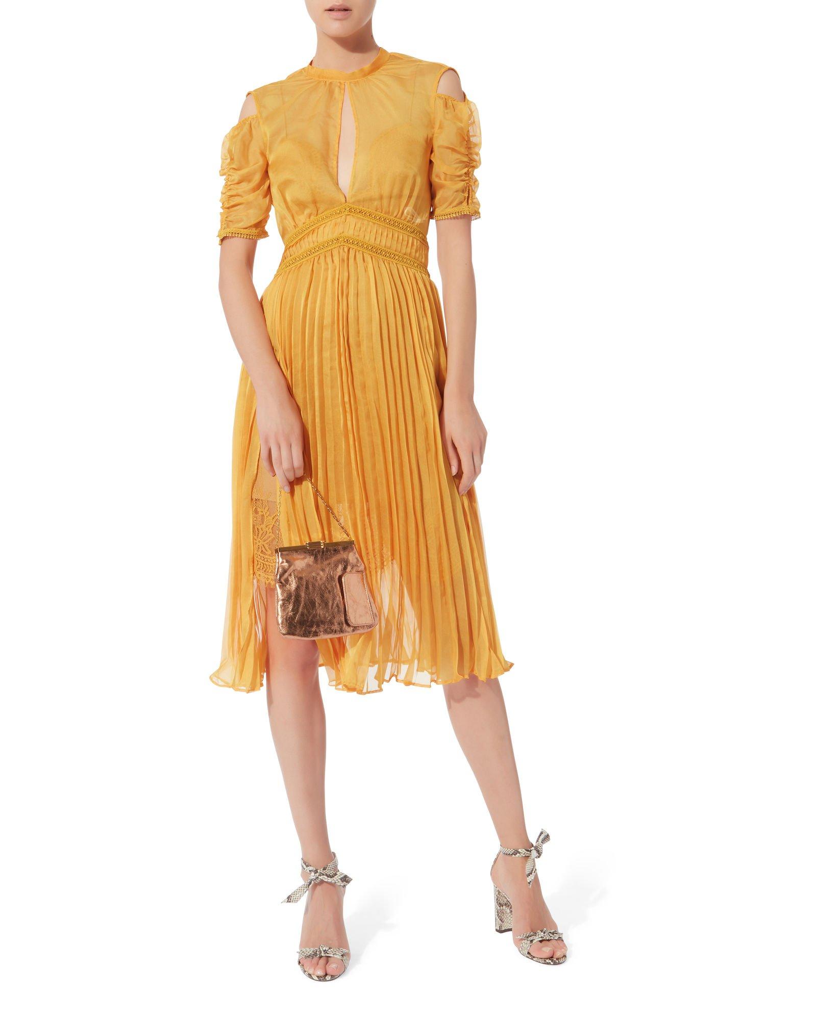 self portrait mustard dress