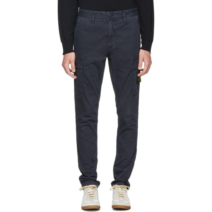stone island blue cargo pants