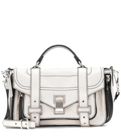 Shop Proenza Schouler Ps1 Tiny Leather Shoulder Bag In White