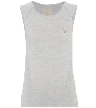 Shop Lucas Hugh Technical Knit Tank Top In Grey