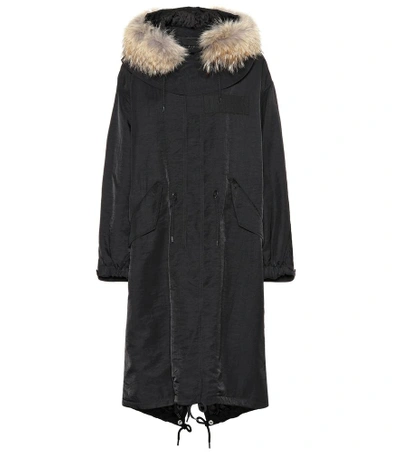 Shop Givenchy Fur-trimmed Parka In Black