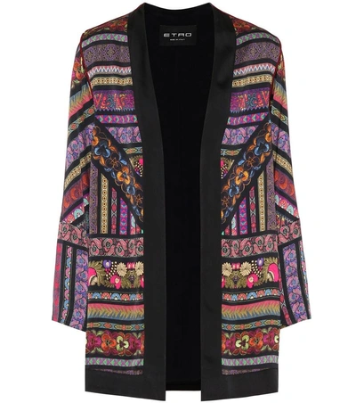 Shop Etro Jacquard Jacket In Multicoloured