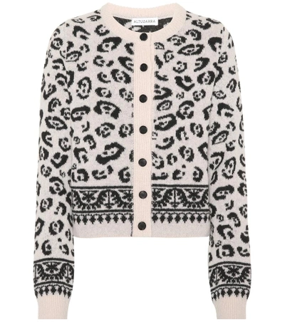 Shop Altuzarra Meknes Leopard Wool-blend Cardigan In Multicoloured