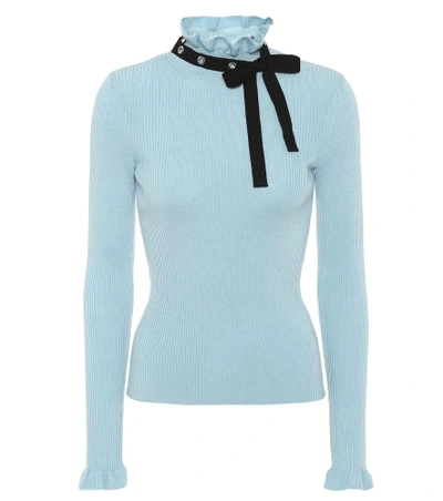 Shop Red Valentino Virgin Wool Sweater In Blue