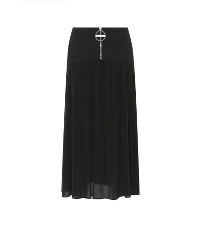 Shop Givenchy Wool And Silk Skirt In Black