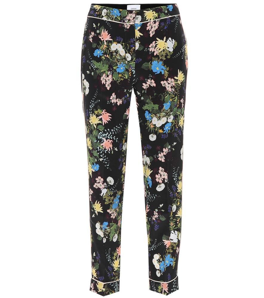 Erdem Ginnie Floral-Printed Silk Pants In Multicoloured | ModeSens