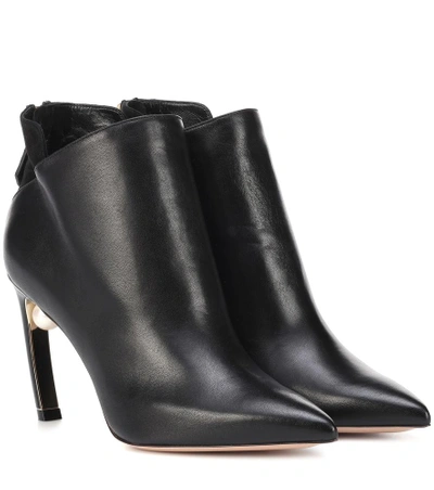 Shop Nicholas Kirkwood Leather Ankle Boots In Black