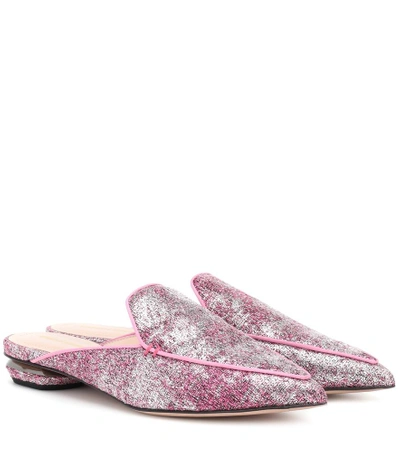 Shop Nicholas Kirkwood Beya Metallic Mules In Pink