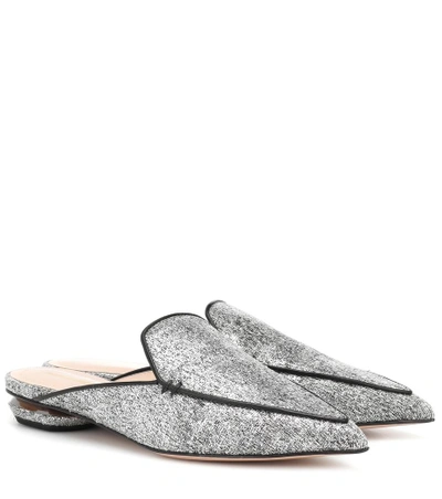 Shop Nicholas Kirkwood Beya Metallic Mules In Silver