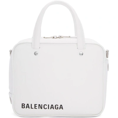 Shop Balenciaga White Extra Small Square Bag In 9000 White