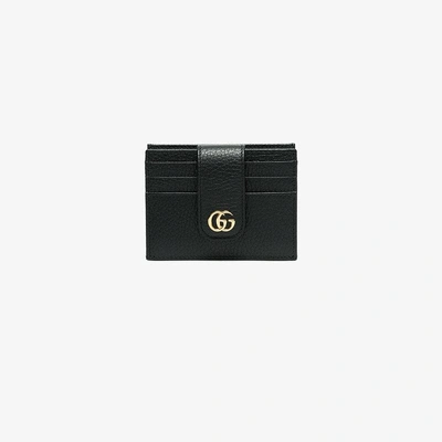 Shop Gucci Black Gg Marmont Leather Cardholder