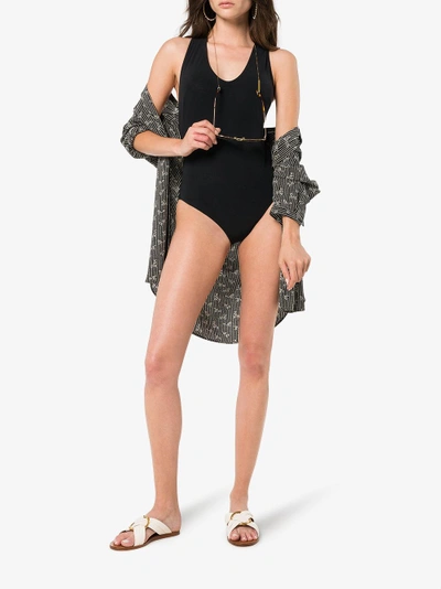 Shop Araks Ren Sleeveless Backless Swimsuit In Black