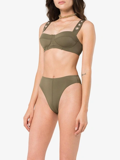 Shop Ack Military Green Ana Due High-leg Bikini