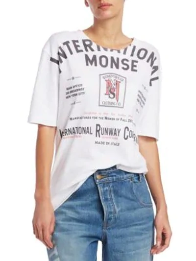 Shop Monse International  T-shirt In White