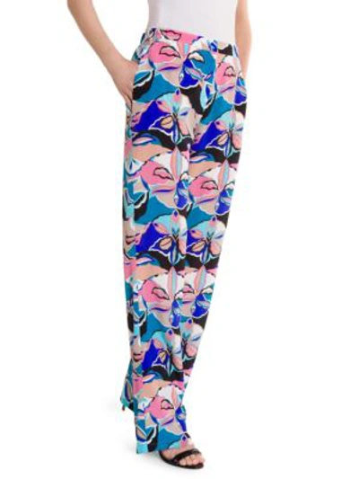 Shop Emilio Pucci Printed Wide Leg Pants In Blush Multi