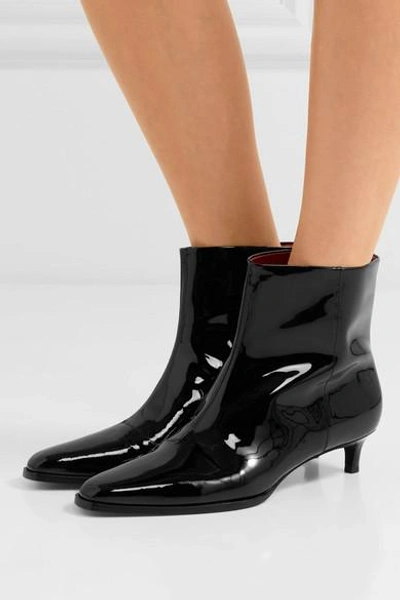 Shop 3.1 Phillip Lim / フィリップ リム Agatha Patent-leather Ankle Boots In Black