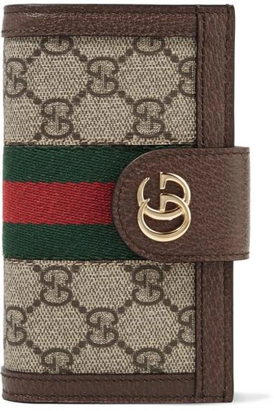 Shop Gucci Leather And Chain-trimmed Printed Coated-canvas Iphone 7 And 8 Case