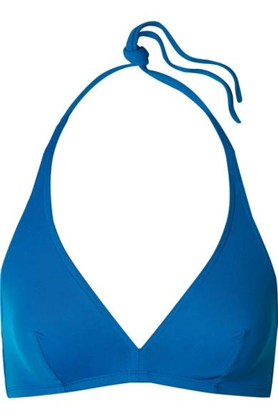 Shop Eres Les Essentiels Gang Triangle Bikini Top In Light Blue