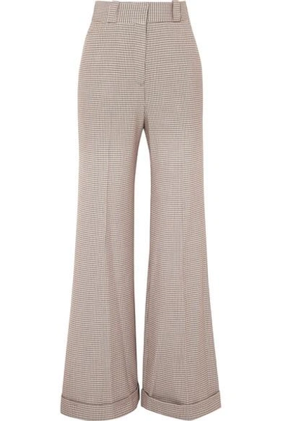 Shop See By Chloé Checked Tweed Wide-leg Pants In Gray