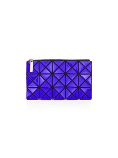 Shop Bao Bao Issey Miyake Yellow Prism Flat Pouch In Deep Blue
