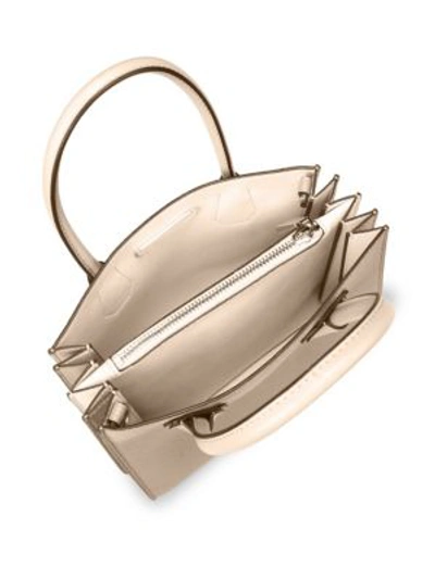 Shop Michael Michael Kors Mercer Pebbled Leather Accordion Crossbody Bag In Truffle