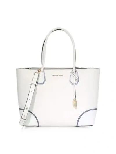 Shop Michael Michael Kors Optic White Zip Tote