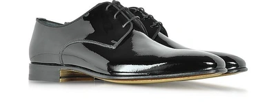 Shop Moreschi Shoes Linz Black Patent Leather Lace Up Shoe W/rubber Sole
