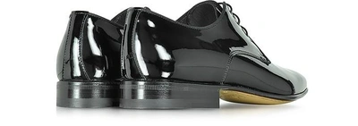 Shop Moreschi Shoes Linz Black Patent Leather Lace Up Shoe W/rubber Sole