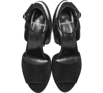 Shop Pierre Hardy Shoes Roxy Black Suede And Silver Ayers Platform Sandal
