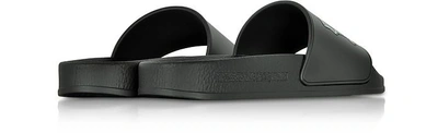 Shop Mcq By Alexander Mcqueen Shoes Black Swallow Slide Sandals